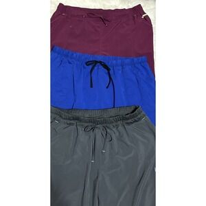 Scrub Star Pants Womens 3XL Pull On Elastic Drawstring Waist Pockets Lot of 3